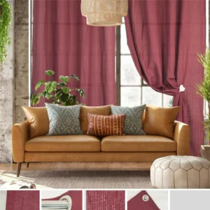 TENDA ELSA BORDEAUX 140*280CM