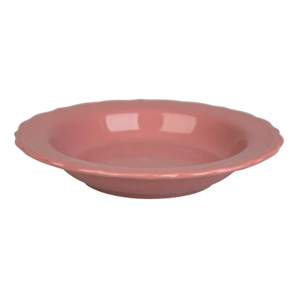 Piatto fondo Lacy rosa scuro D.23CM