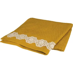 Asciugamano Flower Lace mustard 90*150CM