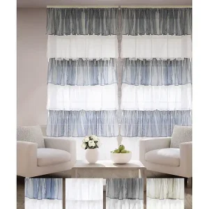Tenda Vanessa balze bianche e blu 140*280CM