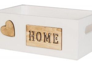 CASSETTA CUORE BIANCA 22*15*10CM (HOME)