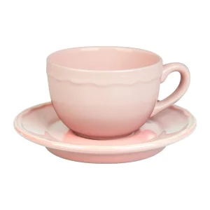 TAS 57472 TAZZINA CAFFE C/PIATTINO ROSA CHIARO LACY