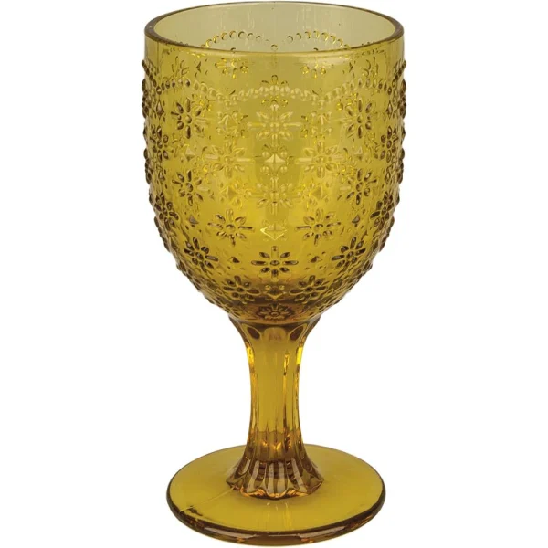 CALICE VERONA AMBER 8*8*16CM