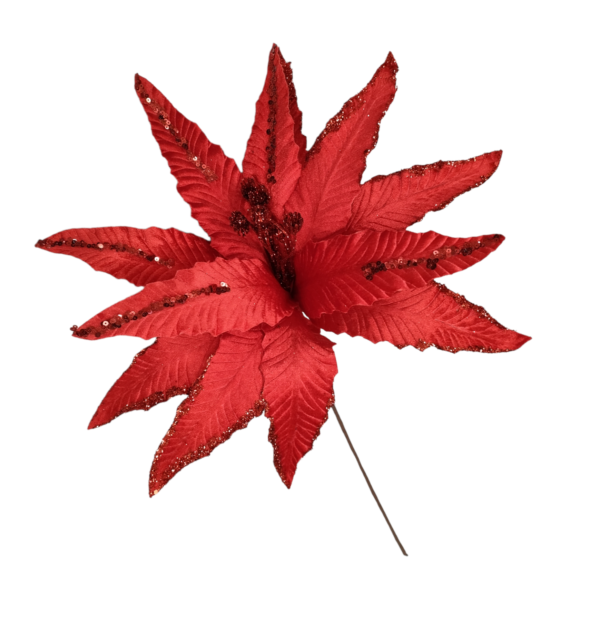 STELO STELLA NATALE GLITTER ROSSO 70CM