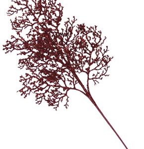 STELO CORALLO GLITTERATO BURGUNDY 80CM