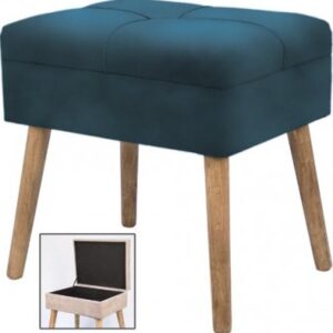 SGABELLO CONTENITORE WONDER VELLUTO BLU 45*35*35CM