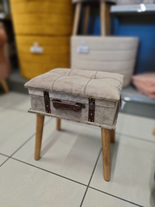 SGABELLO VELVET TORTORA 40*32*44CM - immagine 2
