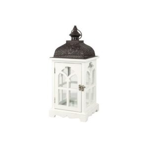 LANTERNA AGRABAH SMALL WHITE 18*18*42CM