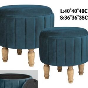 POUF MADRID VELLUTO BLUE