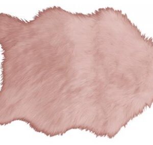 TAPPETO ECO PELLE DI PECORA ROSA 120*150CM