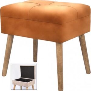 SGABELLO CONTENITORE WONDER VELLUTO ARANCIONE 45*35*35CM
