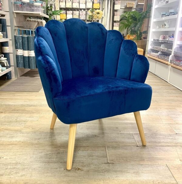 POLTRONA CONCHIGLIA BLU 76*69*86CM - immagine 2