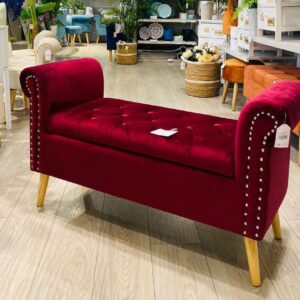 PANCA IMPERO VELVET BORDEAUX 112*40*62CM
