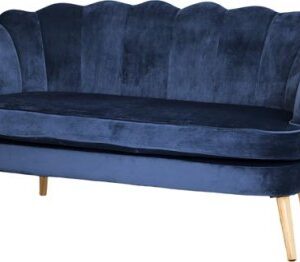 DIVANO DUE POSTI CONCHIGLIA BLU 139*76*77CM