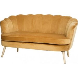 DIVANO DUE POSTI CONCHIGLIA SENAPE 139*76*77CM
