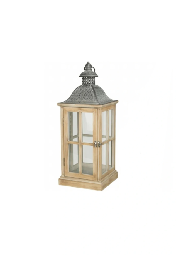 LANTERNA MATERA NATURAL SMALL14*14*36CM