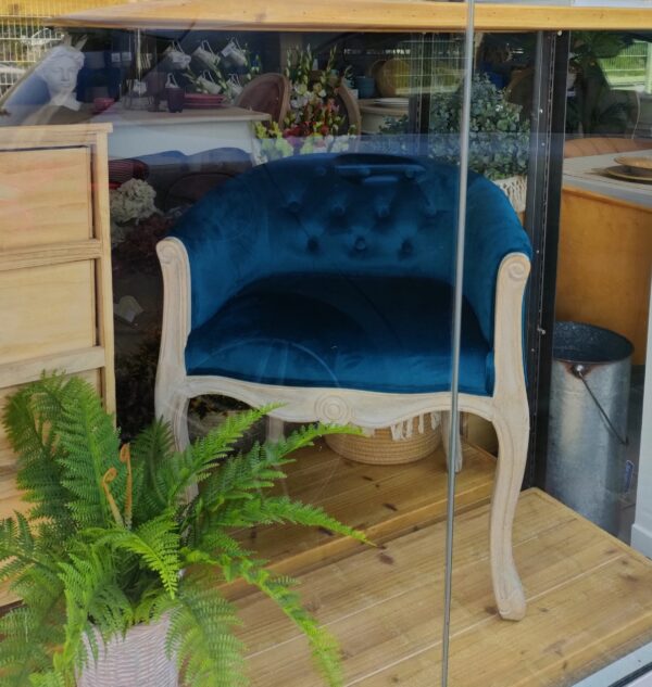 POLTRONA VERSAILLES BLU VELVET 61*61*71CM
