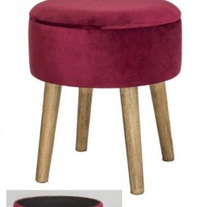 POUF SIVIGLIA VELLUTO BORDO' D.36*42CM