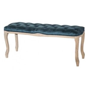 PANCA VITTORIA BLU VELVET 110*36*47CM