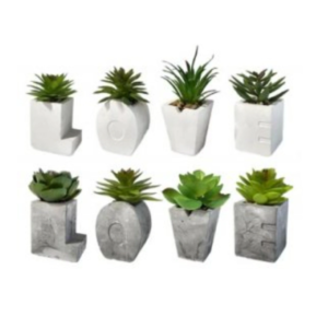 SET VASETTI LOVE 4 PEZZI 5,5*4*10CM
