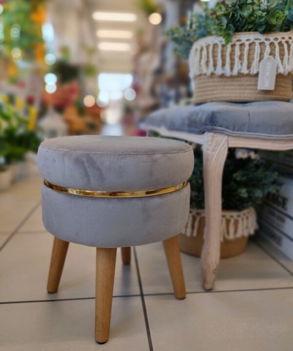 SGABELLO SUNSHINE GRIGIO D.35*41,5CM - immagine 2