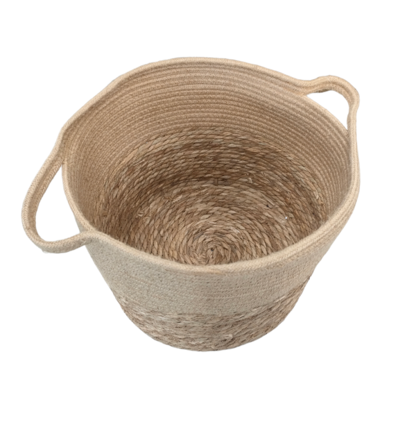 CESTA INTRECCIATA NATURALE D.35*H.28CM - immagine 2