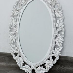 SPECCHIO SHABBY FLOREALE OVALE 47,5*69*2,5CM