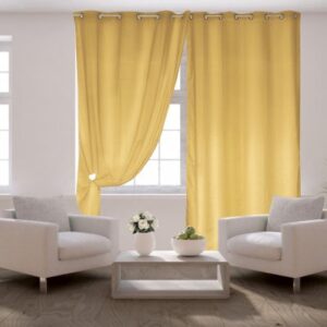 TENDA VELVET MUSTARD KLAMORE 140X280CM