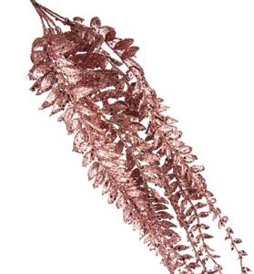 PENDENTE FOGLIE XMAS ANTIQUE PINK 45CM