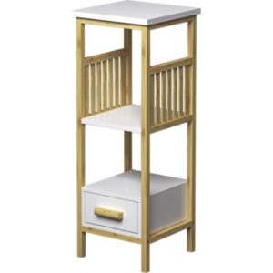 MOBILETTO 2 RIPIANI WHITE BAMBOO 38*38*96CM