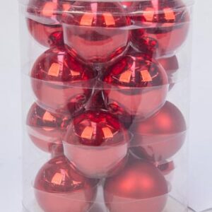 S/16 SFERA GLASSY RED D.6CM