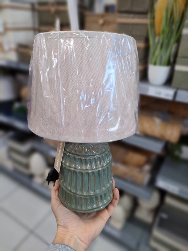 LAMPADA DA TAVOLO A COSTONI 22*34CM 3 COLORI - immagine 3