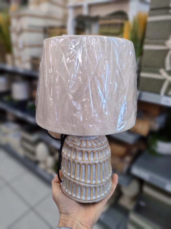 LAMPADA DA TAVOLO A COSTONI 22*34CM 3 COLORI - immagine 2