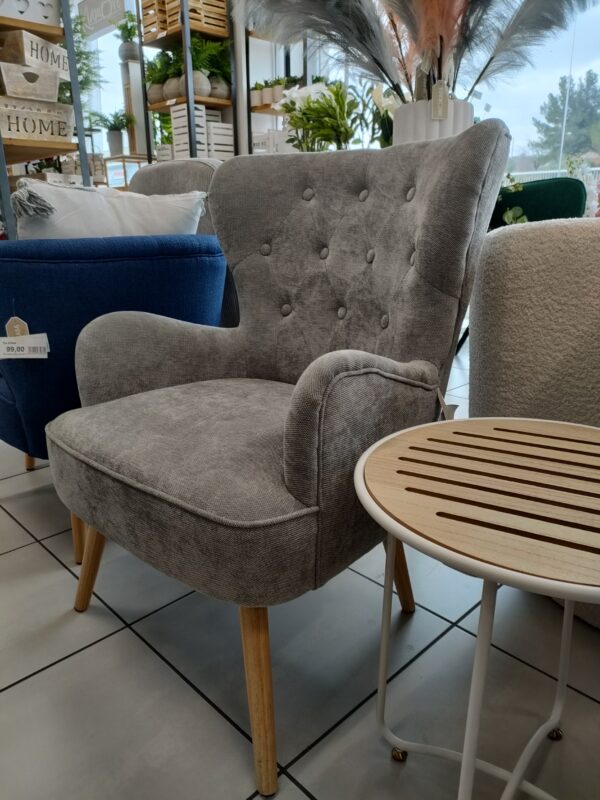Poltrona Trapuntata Classic Grigia 67*71*90Cm - immagine 2