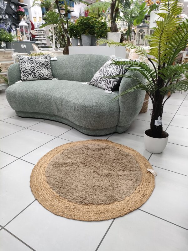 Tappeto Round Iuta E Cotone 90Cm 3 colori - immagine 3