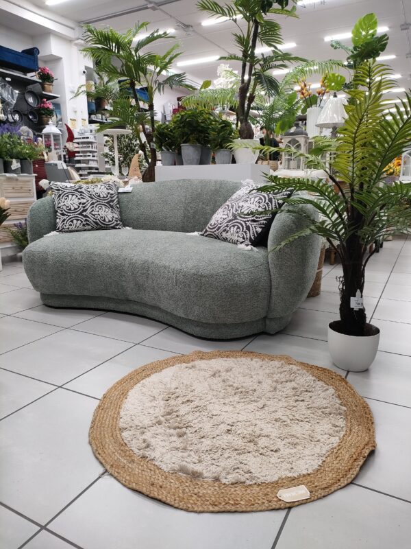 Tappeto Round Iuta E Cotone 90Cm 3 colori - immagine 2