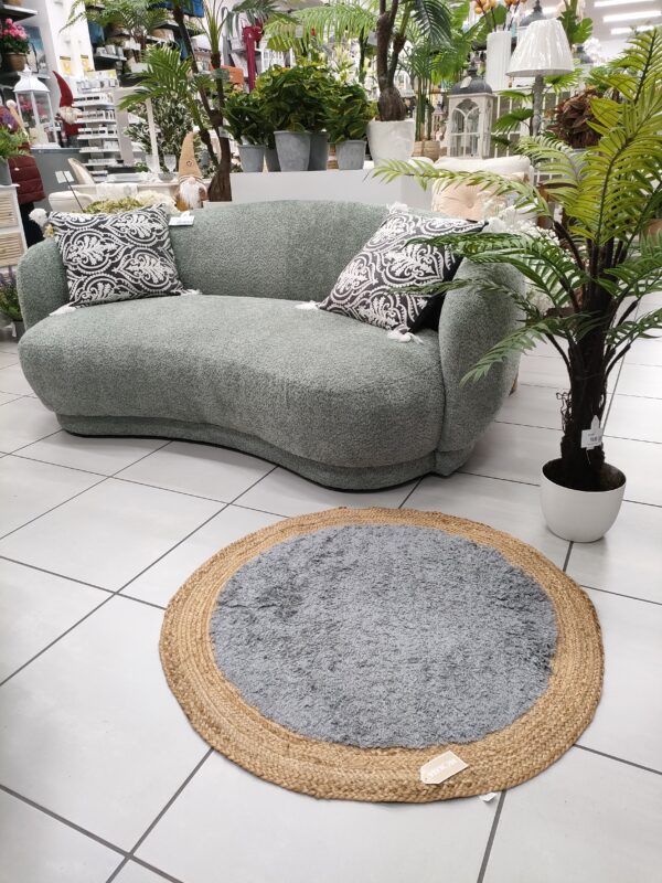Tappeto Round Iuta E Cotone 90Cm 3 colori - immagine 4