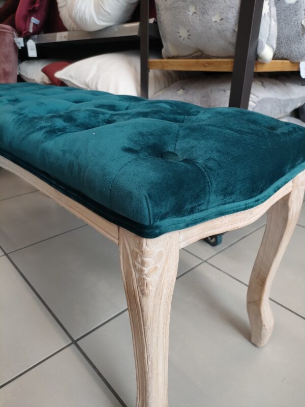 PANCA VITTORIA BLU VELVET 110*36*47CM - immagine 2