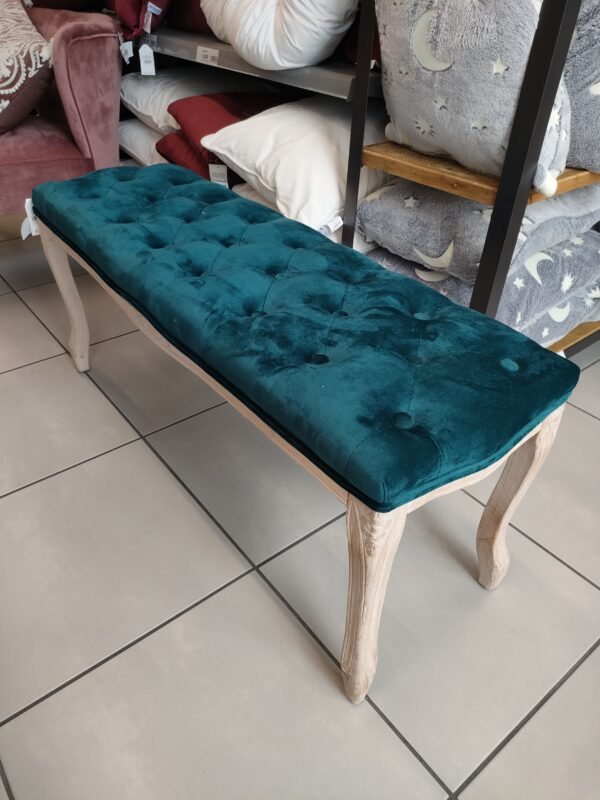 PANCA VITTORIA BLU VELVET 110*36*47CM - immagine 3