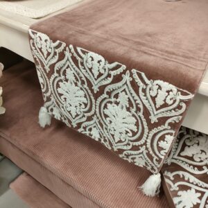 Runner Oriental Velluto Rosa Antico 35*135cm