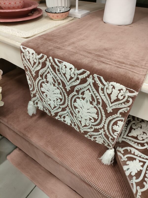 Runner Oriental Velluto Rosa Antico 35*135cm