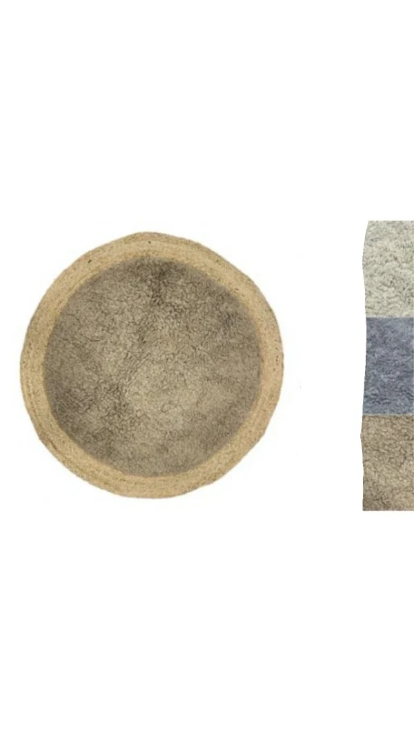 Tappeto Round Iuta E Cotone 90Cm 3 colori
