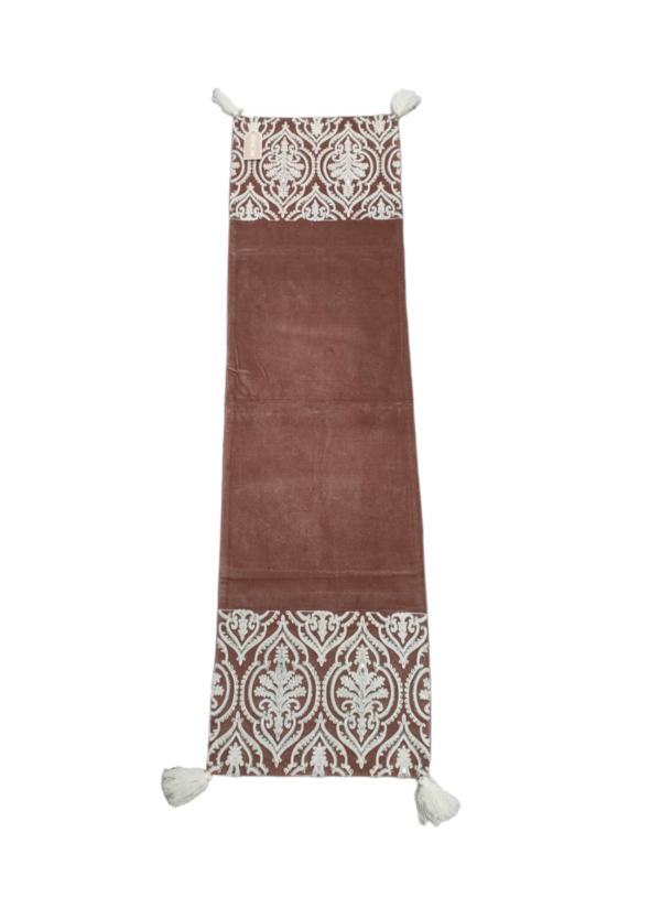 Runner Oriental Velluto Rosa Antico 35*135cm - immagine 2