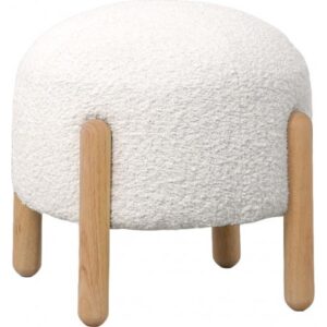 Pouf Boucle' Bianco 41*41*36Cm