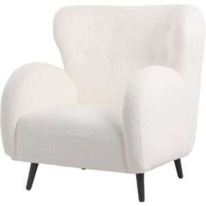 Poltrona Boucle' Bianca 83*87*89Cm