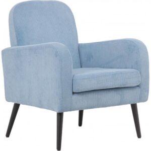 Poltrona Con Braccioli A Coste Blu 74*78*86Cm