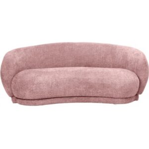 Divano Curvo Boucle' Rosa 191*93*73Cm