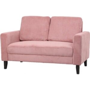 Divano Velluto A Coste Rosa 142*80*80Cm