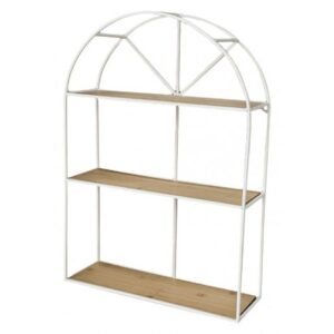 Mensola Da Parete 3 Ripiani White Bamboo 45*14*64Cm
