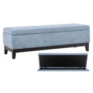 Panca Contenitore A Coste Blu 132*45*42Cm